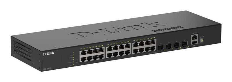 D-Link DGS-1530-28/E netværksswitch Administreret L2 Gigabit Ethernet (10/100/1000) Sort