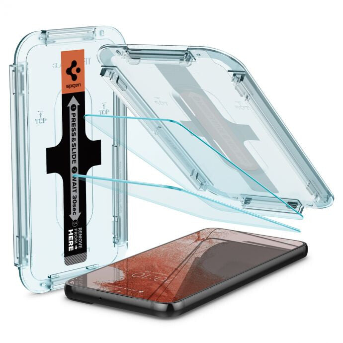 Spigen Glas.tR EZ Fit Klar skærmbeskytter Samsung 2 stk