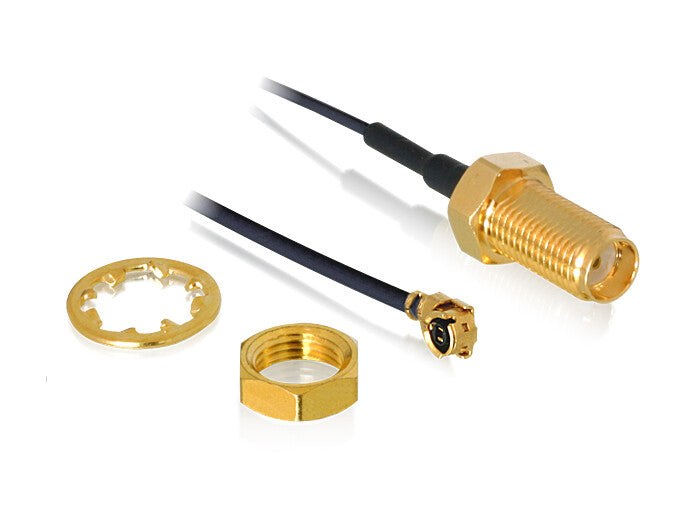 DeLOCK 88824 koaxial kabel 0,35 m MHF (I-PEX) RF SMA Sort