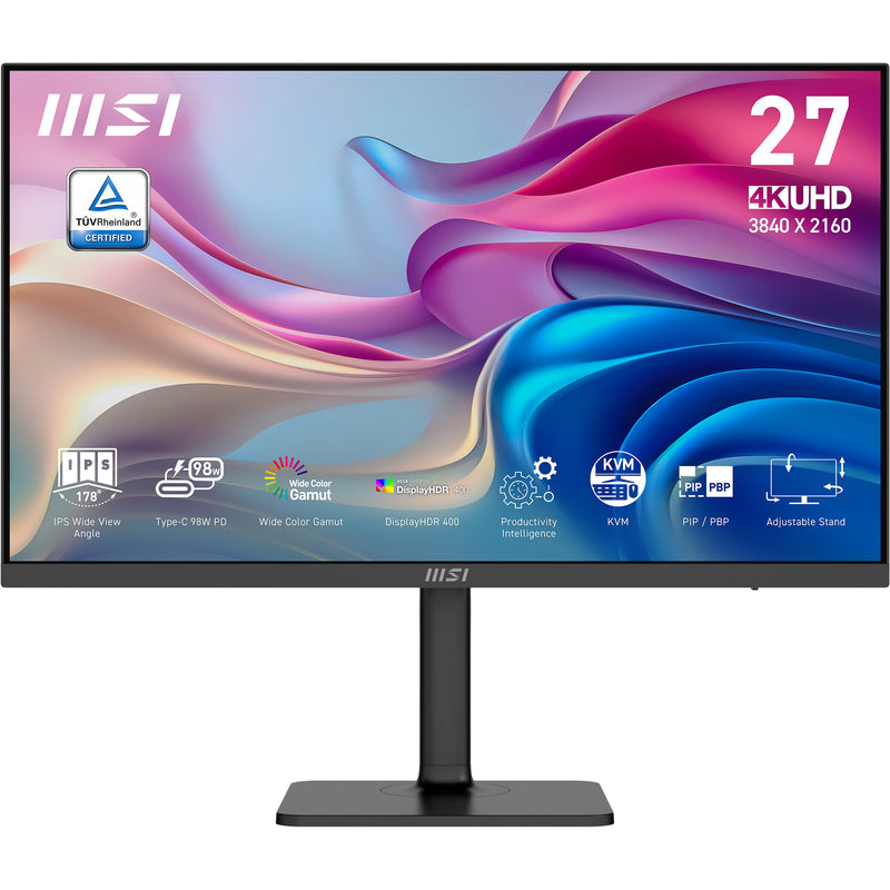 MSI Modern MD272UPHG computerskærm 68,6 cm (27") 3840 x 2160 pixel 4K Ultra HD Sort