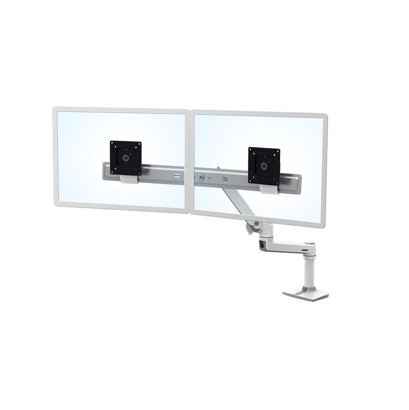 Ergotron LX Series Desk Dual Direct Arm 63,5 cm (25") Skrivebord Hvid
