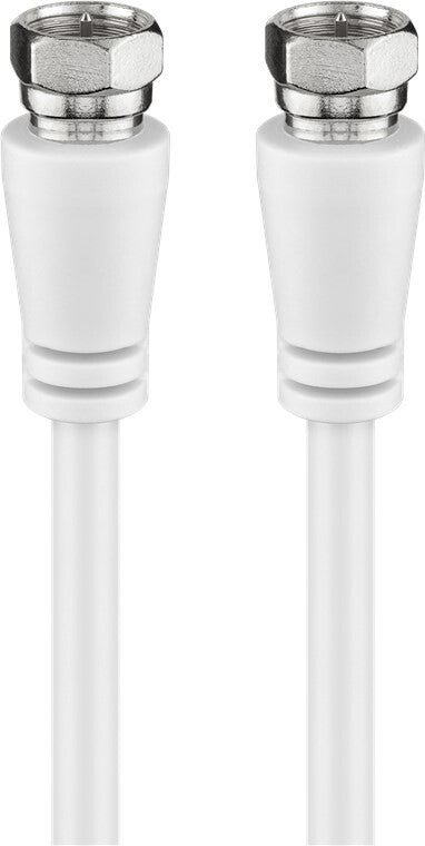 Goobay 58819 koaxial kabel 10 m F-type Hvid