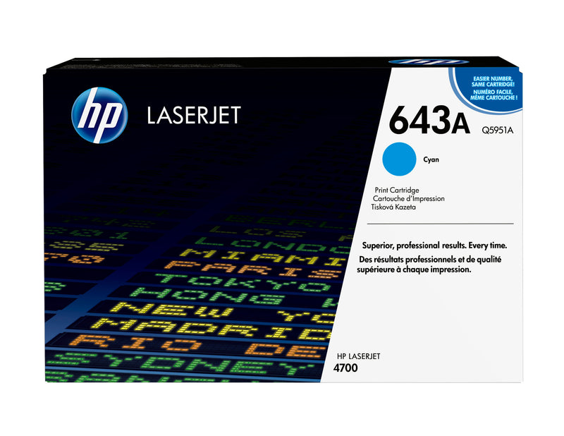 HP Original 643A LaserJet-tonerpatron, cyan