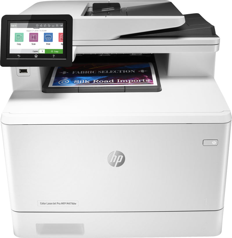 HP Color LaserJet Pro MFP M479dw, Farve, Printer til Udskrivning, kopiering, scanning, fax, Tosidet udskrivning; Scan til e-mail/PDF; 50-arks ADF