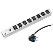 Bachmann 333.408 strømforsyningsenhed (PDU) 8 AC stikkontakt(er) 1U Sort, Grå, Sølv
