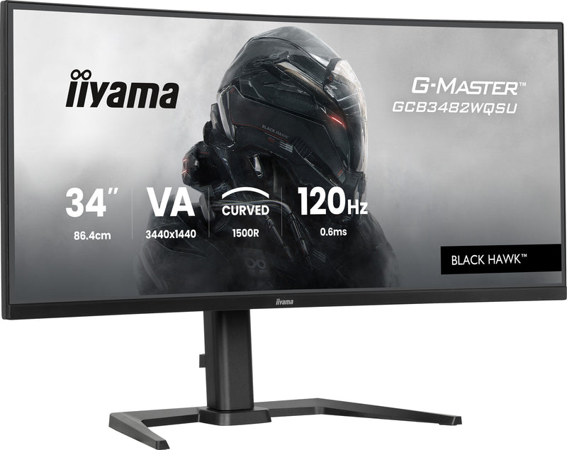 iiyama GCB3482WQSU-B1 computerskærm 86,4 cm (34") 3440 x 1440 pixel UltraWide Quad HD LED Sort