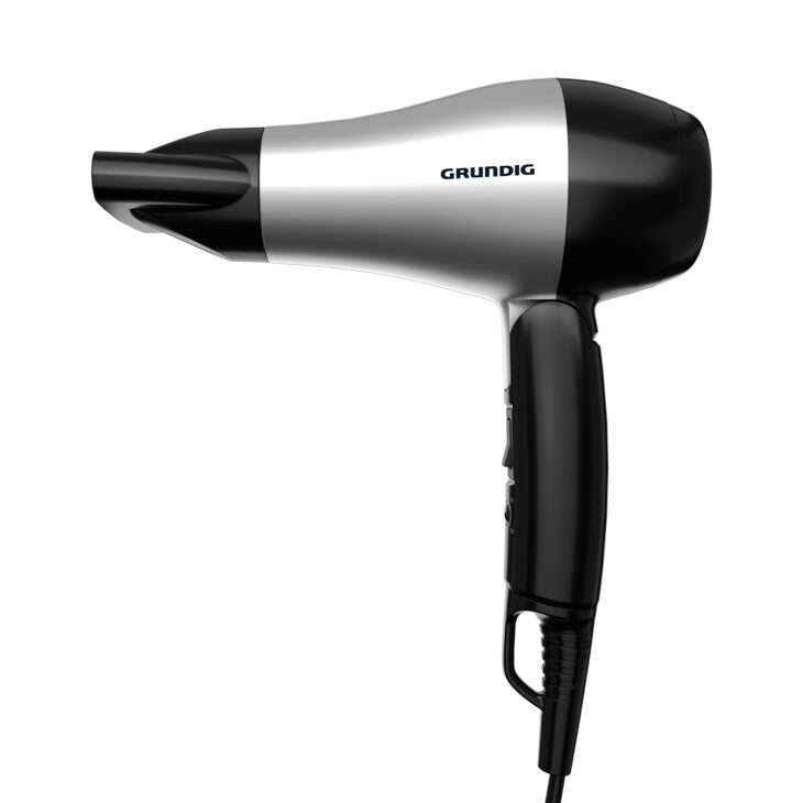 Grundig HD 2200 hårtørrer 1200 W Sort, Sølv