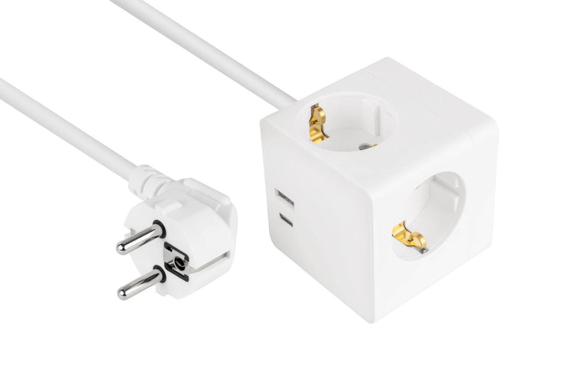 Kabelmeister SW01-W050 stikdåse 5 m 2 AC stikkontakt(er) Indendørs Hvid