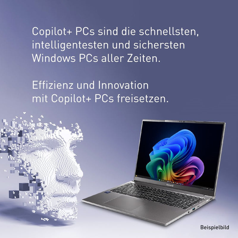 TERRA MOBILE GAMER ELITE 3A Copilot+ PC AMD Ryzen AI 7 350 Laptop 40,6 cm (16") WQXGA 32 GB DDR5-SDRAM 1 TB SSD NVIDIA GeForce RTX 5060 Wi-Fi 6E (802.11ax) Windows 11 Pro Tysk Sølv