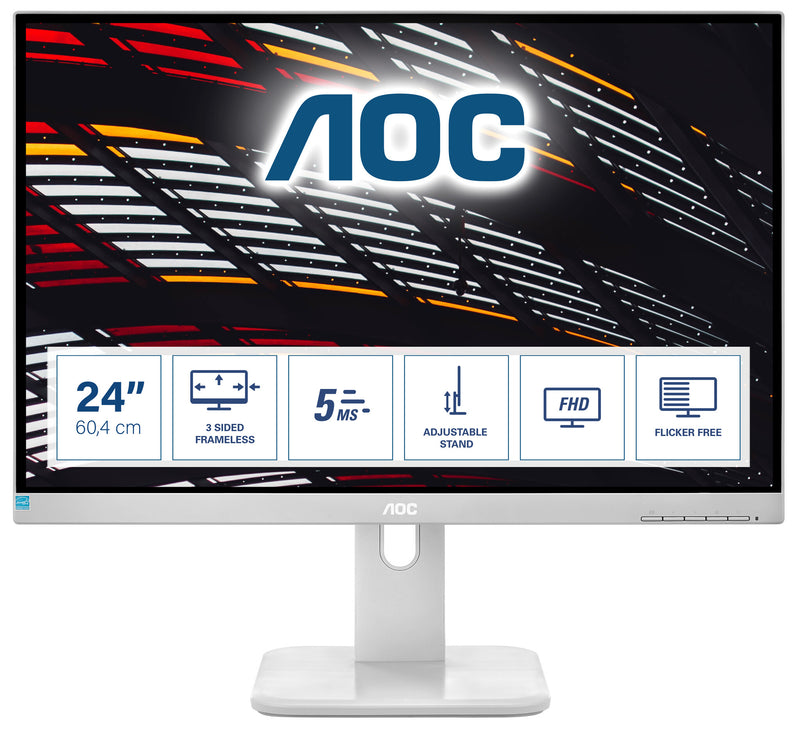 AOC P1 24P1/GR computerskærm 60,5 cm (23.8") 1920 x 1080 pixel Fuld HD LED Grå