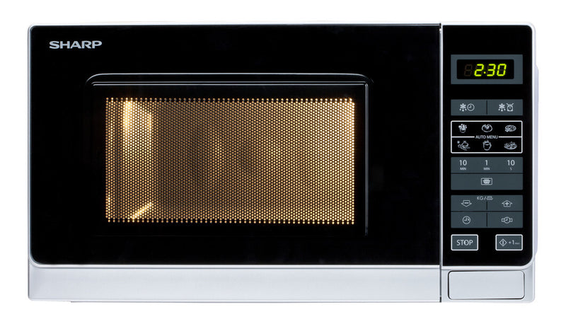 Sharp Home Appliances R-242INW mikrobølgeovn Sølv Solo mikroovn Bordplade 20 L 800 W