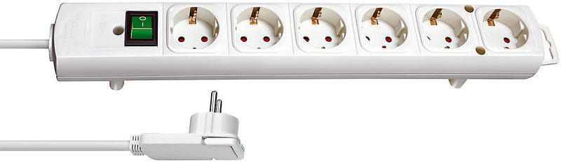 Brennenstuhl 1153320100 stikdåse 2 m 6 AC stikkontakt(er) Indendørs Hvid