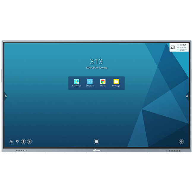 Vivitek BK860I skilte display Digital fladpaneldisplay 2,18 m (86") LED Wi-Fi 450 cd/m² 4K Ultra HD Sort, Grå Berøringsskærm Indbygget processer Android 9.0 16/7