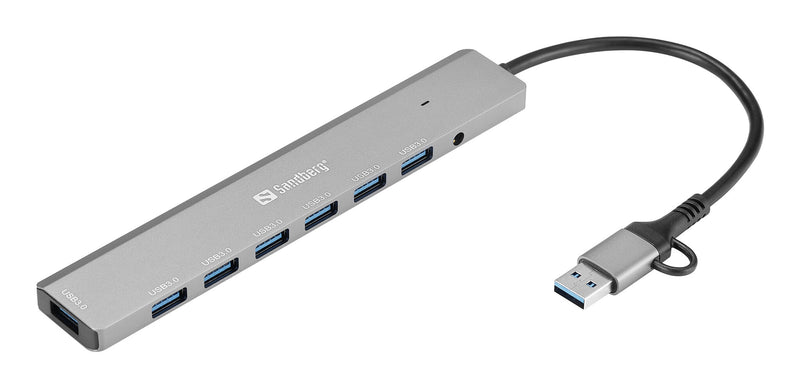 Sandberg 136-66 interface hub USB 3.2 Gen 1 (3.1 Gen 1) Type-A + Type-C 5000 Mbit/s