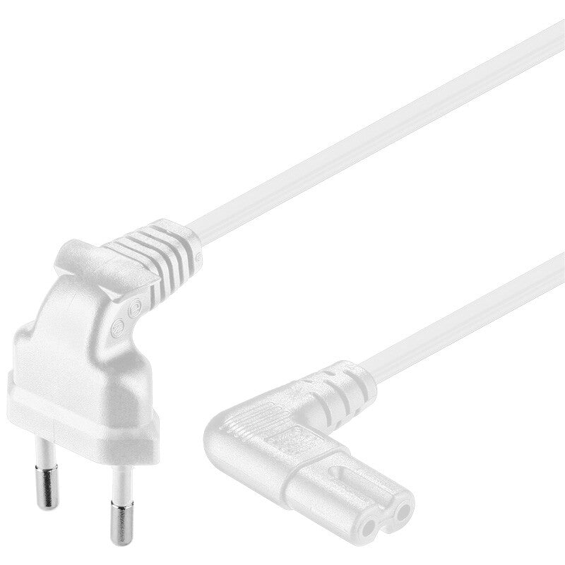 Goobay CEE 7/16 / IEC 60320 C7, 3 m Hvid CEE7/16 C7 forbinder