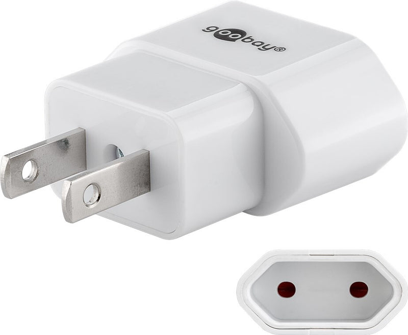 Goobay 45345 strømstik adapter Type A Type C (eurostik) Hvid
