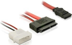 DeLOCK Cable Micro SATA FM + 2-Pin Power + SATA SATA-kabel 0,3 m SATA 7-pin Rød