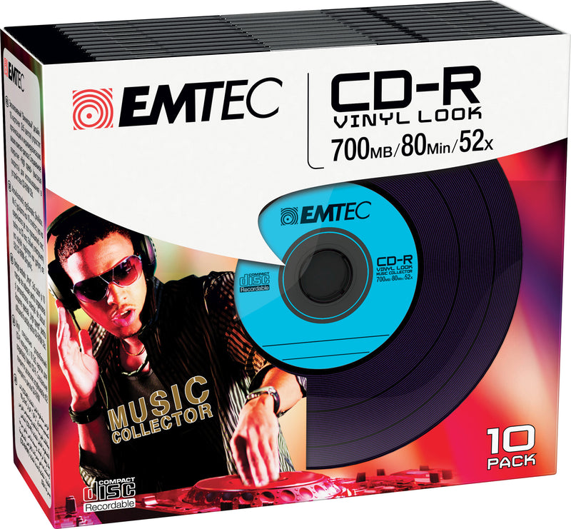 Emtec CD-R Vinyl Look 700 MB 10 stk