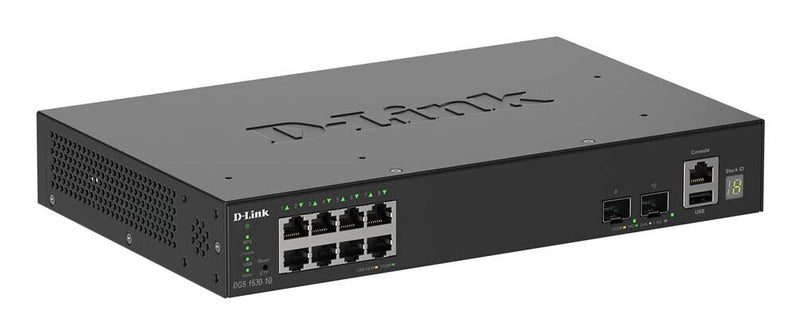 D-Link DGS-1530-10 Administreret L2 Gigabit Ethernet (10/100/1000) Sort