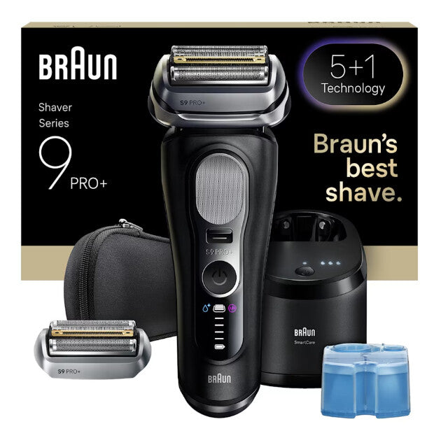 Braun Series 9 Pro+ 9660CCPS Folie shaver Trimmer Sort, Sølv