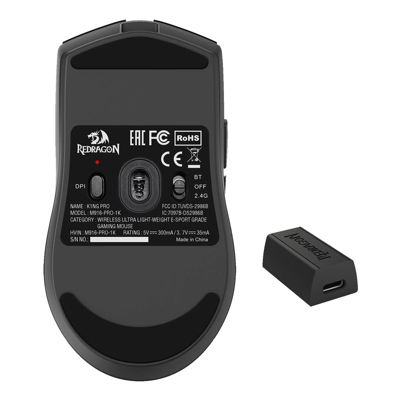 REDRAGON M916-PRO-4K K1NG mus RF Wireless + Bluetooth + USB Type-C