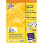 Avery Universal Labels, White 64,6x33,8mm selvklæbende etiket 2400 stk
