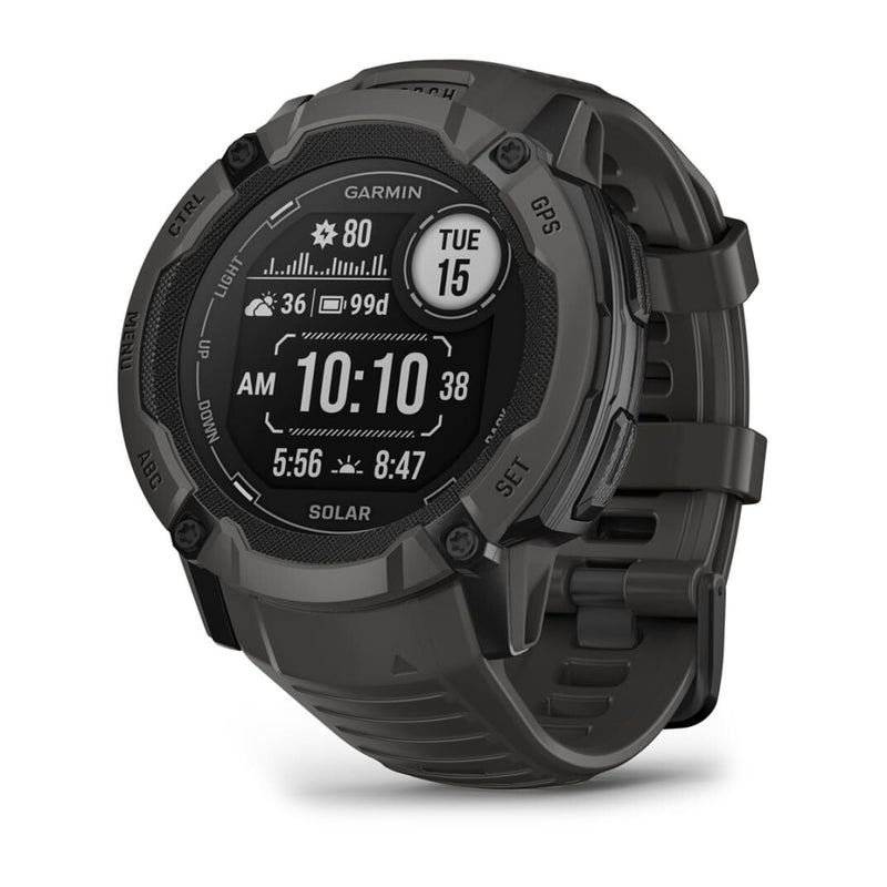 Garmin Instinct 2X Solar 2,79 cm (1.1") MIP 50 mm Digital 176 x 176 pixel Berøringsskærm Grafit GPS (satellit)