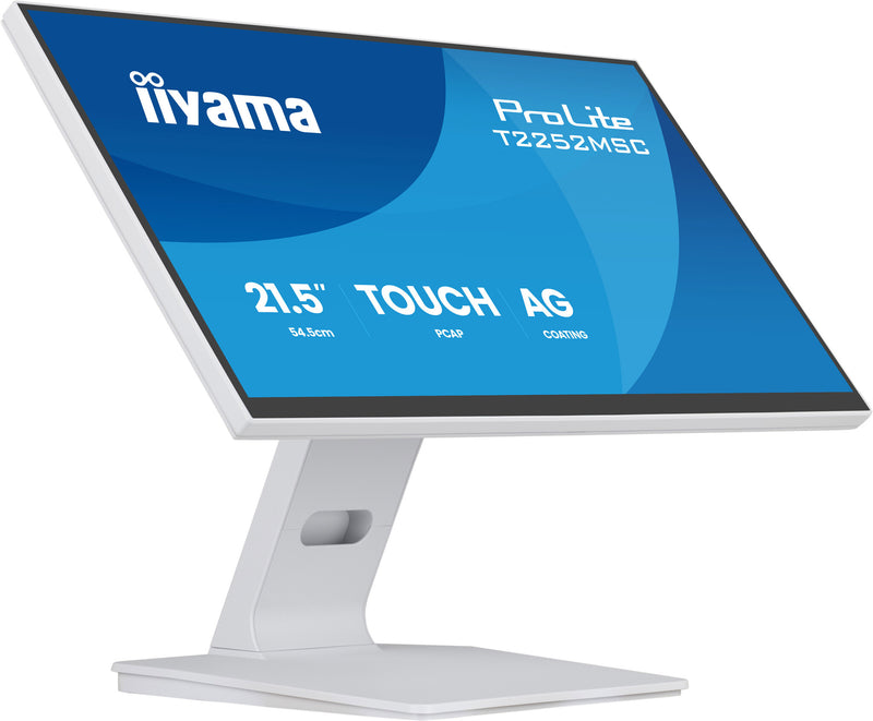 iiyama ProLite T2252MSC-W2AG computerskærm 54,6 cm (21.5") 1920 x 1080 pixel Fuld HD LCD Berøringsskærm Hvid