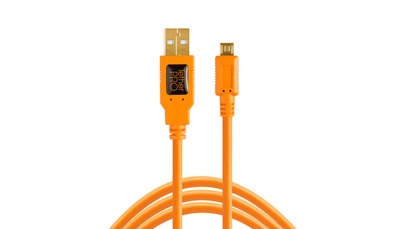 Tether Tools CU5430ORG USB-kabel USB 2.0 4,6 m USB A Micro-USB B Orange