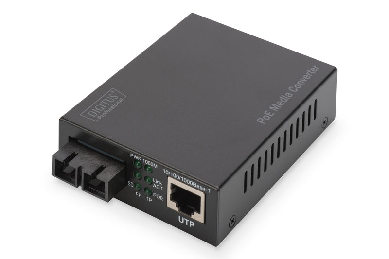 Digitus DN-82150 netværksomformer til medie 1000 Mbit/s 850 nm Multitilstand Sort