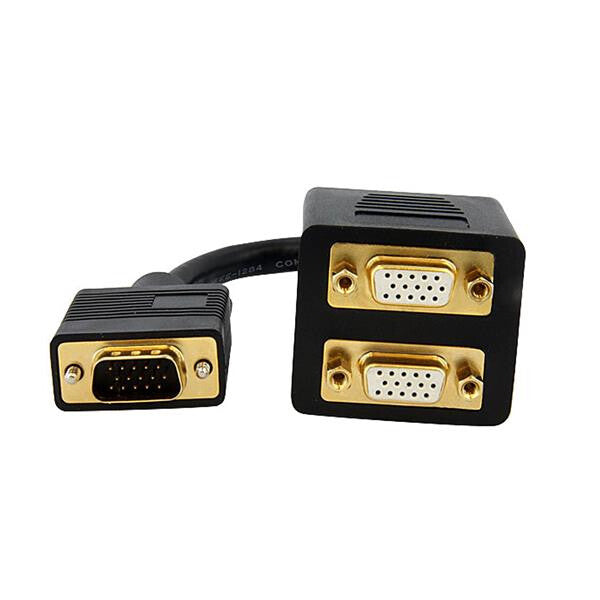 StarTech.com VGASPL1VV VGA kabel 0,3 m VGA (D-Sub) 2 x VGA (D-Sub) Sort