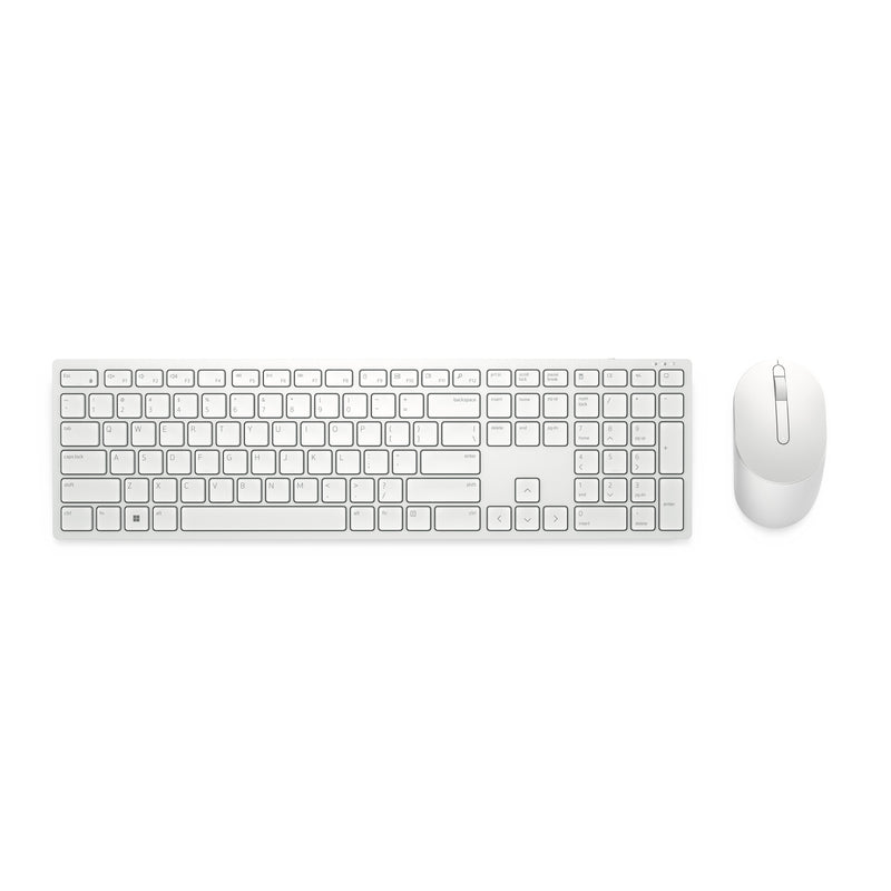 DELL KM5221W tastatur Mus inkluderet Kontor RF trådløst QWERTY Russisk Hvid
