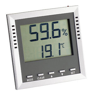 TFA-Dostmann 30.5010 hygrometer & psycrometer Indendørs Elektronisk hygrometer Grå, Sølv