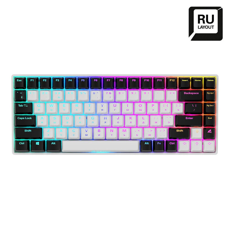 Sharkoon SKILLER SGK50 S3 tastatur Spil USB QWERTY Russisk Hvid