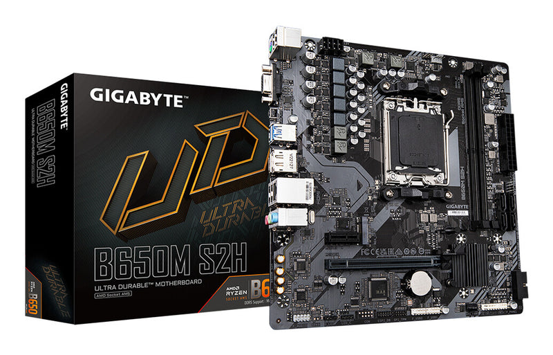 GIGABYTE B650M S2H bundkort AMD B650 Sokkel AM5 micro ATX