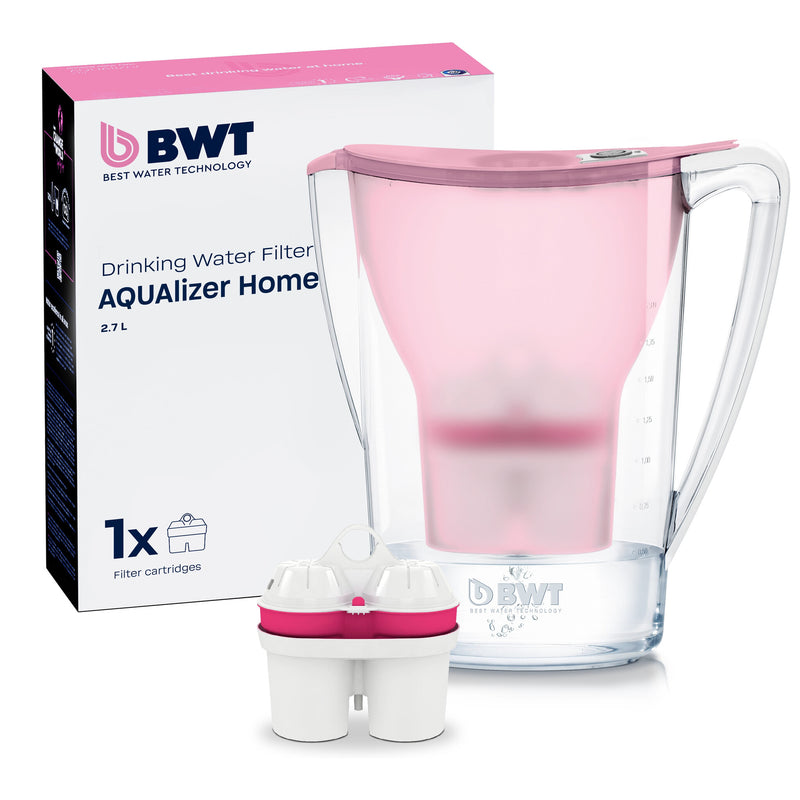 BWT AQUAlizer Home Kande vandfilter 2,7 L Lyserød, Transparent