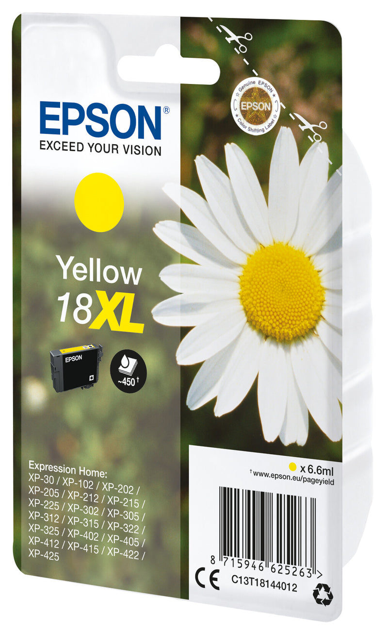 Epson Daisy C13T18144012 blækpatron 1 stk Original High (L) Yield Gul