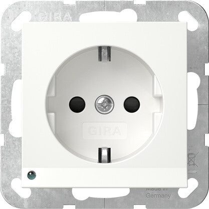 GIRA 417003 stikkontakt Schuko Hvid