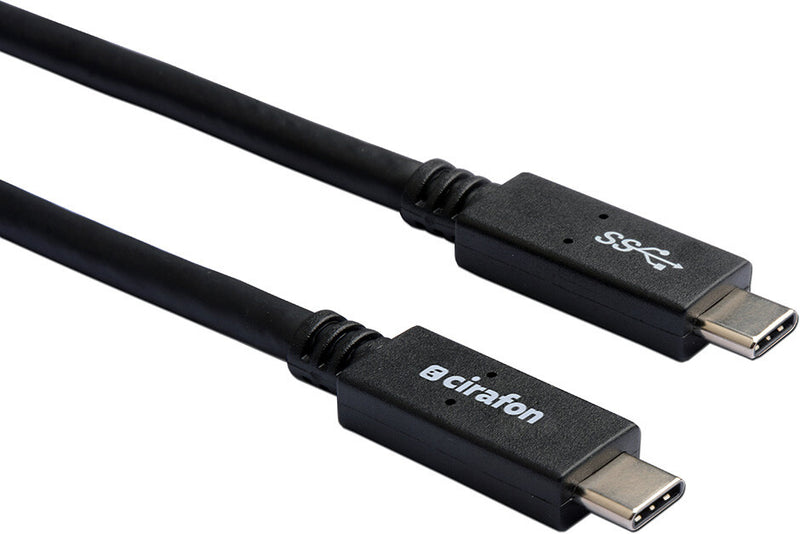 Cirafon USB3.1 CM-CM 06 USB-kabel USB 3.2 Gen 1 (3.1 Gen 1) 1 m USB C 100 W Sort