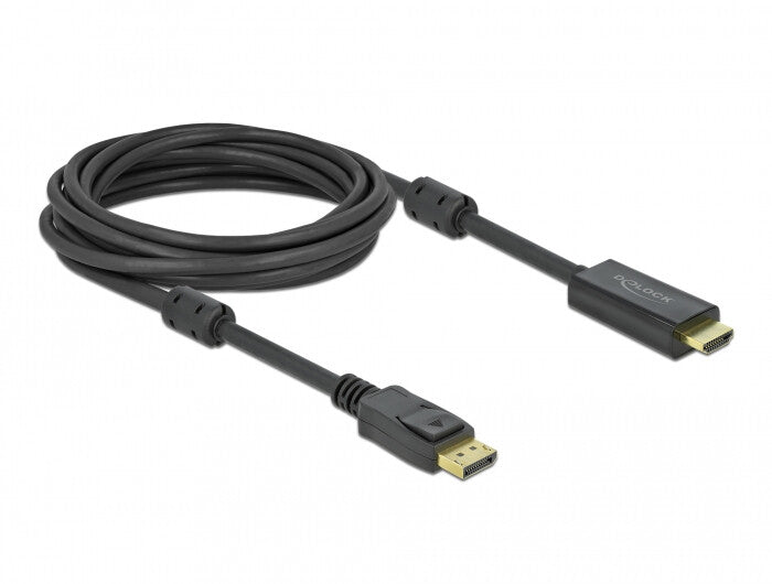 DeLOCK 85958 videokabel adapter 5 m DisplayPort HDMI Sort