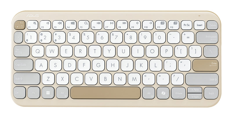 ASUS Marshmallow Keyboard KW100 tastatur Hjem Bluetooth QWERTZ Tysk Beige, Grå, Hvid