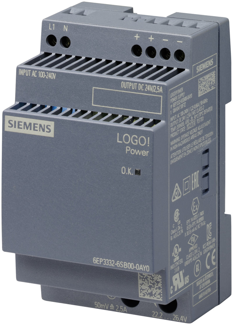 Siemens 6EP3332-6SB00-0AY0 strømadapter og vekselret Indendørs Flerfarvet