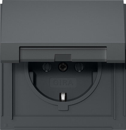 GIRA 445467 stikkontakt Schuko Anthracit