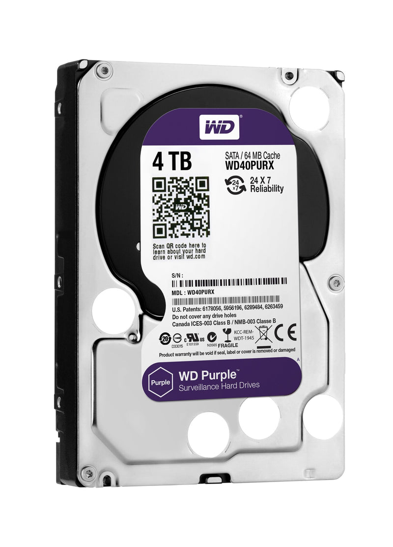 Western Digital Purple harddisk 4 TB 5400 rpm 64 MB 3.5" Serial ATA III