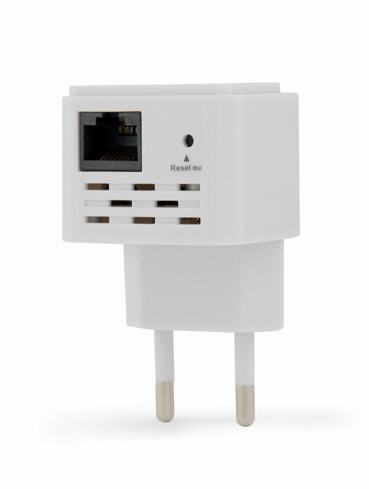 Gembird WNP-RP300-03 bridge og repeater Netværksgentager 300 Mbit/s Hvid