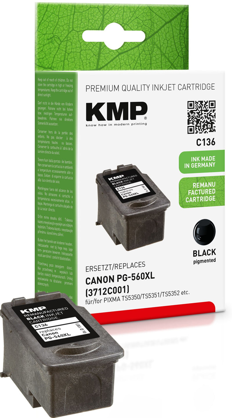 KMP C136 blækpatron 1 stk Kompatibel Højt (XL) udbytte Sort