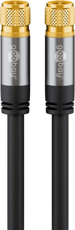 Goobay 70664 koaxial kabel 2 m F Sort