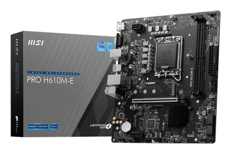 MSI PRO H610M-E bundkort Intel H610 LGA 1700 micro ATX