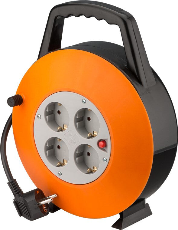 Goobay 71354 stikdåse 15 m 4 AC stikkontakt(er) Indendørs Sort, Grå, Orange