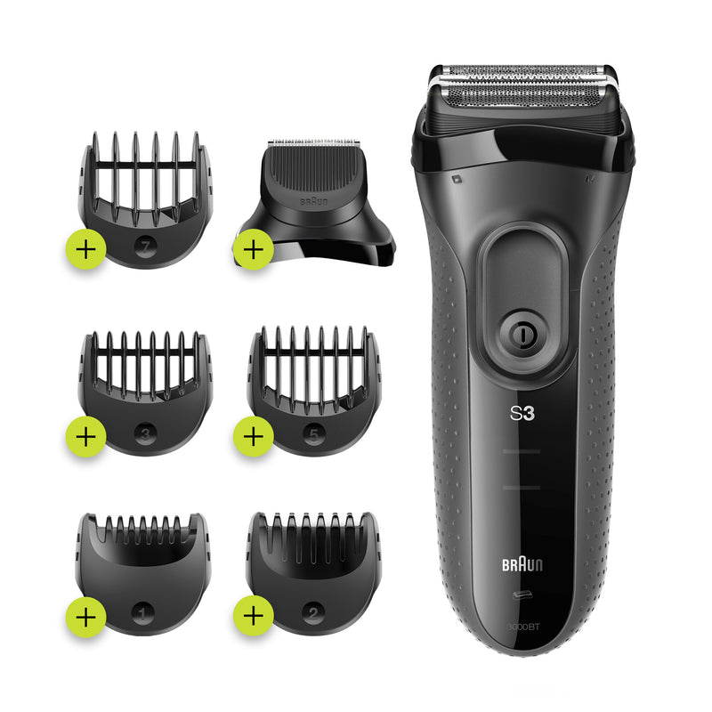 Braun Series 3 3000BT Folie shaver Trimmer Grå